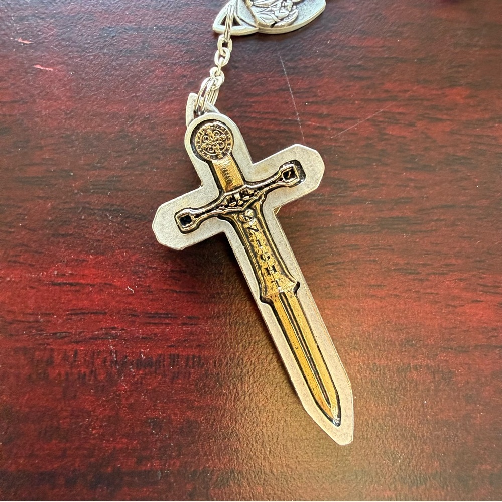 The Warriors Rosary Stainless Steel Special Edition for EWTN Silver Gold Ble - Picture 3 of 12
